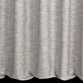 Zasłona szyta na taśmie fala popielata z tkaniny z dodatkiem lnu, z melanżowym splotem ekologiczna