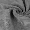 Ręcznik kąpielowy 70x140 cm bawełniany kolor srebrny 0 twist zdobiony paseczkami 550 g/m2 MOLLY Eurofirany