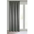Zasłona popielata zaciemniająca o strukturalnym wzorze 130x300 cm taśma CARLO Eurofirany