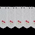 Tkanina firanowa zazdrostka z etaminy zdobiona haftowanymi kwiatami Eurofirany