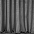 Zasłona szyta na taśmie fala czarna tkanina welwetowa z błyszczącym, metalicznym nadrukiem drobnej pepitki