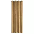 Zasłona musztardowa z wytłaczanego welwetu 140x250 cm przelotka JULIA Eurofirany
