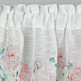 Zazdrostka biało, różowa z etaminy w stylu prowansalskim z koronką 150x30 cm tunel ASTEJA Eurofirany