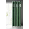 Zasłona ciemnozielono, srebrna z lśniącego welwetu z aplikacja z cekinów 140x250 cm przelotka MARGOT Eurofirany
