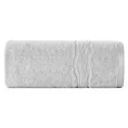 Ręcznik do rąk 30x50 cm bawełniany kolor srebrny zdobiony bordiurą z błyszczącym wzorem 500 g/m2 KARIN Eurofirany