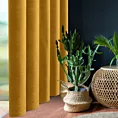 Zasłona musztardowa z tkaniny welurowej 420x260 cm tunel Dora Eurofirany