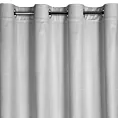 Zasłona srebrno, szara z nadrukiem pepitki z welwetu 140x250cm przelotka DARCY Eurofirany