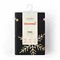 Bieżnik świąteczny 40x140 cm czarno, szampański welwetowy zdobiony błyszczącym nadrukiem Eurofirany