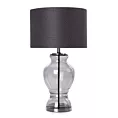 Lampa stołowa czarna MATEO z podstawą z dymionego szkła Eurofirany