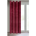 Zasłona bordowa z ekskluzywnego matowego welwetu 140x250 cm przelotka RIA Diva Line Eurofirany