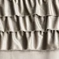 Zasłona beżowa zdobiona falbanami z welwetu 140x250 cm przelotka ERIN Eurofirany