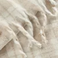 Koc  130x170 cm beżowo, kremowy z efektem ombre i frędzlami MOHER Eurofirany