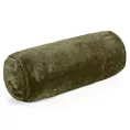 Poduszka wałek 15x45 cm oliwkowa z miękkiej futrzanej tkaniny  NINA Eurofirany