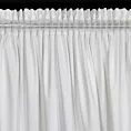 Zasłona biało, srebrzysta zdobiona błyszczącym przecieranym wzorem z welwetu 140x270 cm taśma RENIA Eurofirany