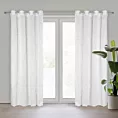 Zasłona biała zdobiona futerkiem 140x250 cm przelotka MARION Eurofirany