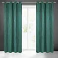 Zasłona zielona zaciemniająca z efektem melanżu 140x250 cm przelotka ROSSIE Eurofirany