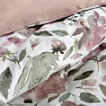 Pościel 220x200 cm z satyny bawełnianej kolor biały, różowy z kwiatowym wzorem SPRING 57 Eurofirany