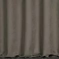 Zasłona szyta na przelotkach ADESSA grafitowa z miękkiej tkaniny o welurowej strukturze