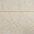 Ręcznik kąpielowy 70x140 cm bawełniany kolor beżowy zdobiony wzorem geometrycznym CLEO Eurofirany