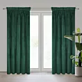 Zasłona ciemnozielona z ekskluzywnego matowego welwetu 140x270 cm taśma RIA Diva Line Eurofirany