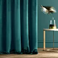 Zasłona ciemnoturkusowa z ekskluzywnego matowego welwetu 140x250 cm przelotka VILLA Eurofirany