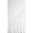 Zasłona biała zdobiona falbanami i lśniącymi akcentami z welwetu 140x250 cm przelotka CARLI Eurofirany