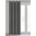 Zasłona grafitowa z gładkiej matowej tkaniny 140x250 cm przelotka ADARI Eurofirany