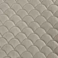 Narzuta welwetowa beżowa 170x210 cm pikowana metodą hot press z motywem rybiej łuski ARIEL EUROFIRANY CLASSIC