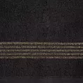 Ręcznik kąpielowy 70x140 cm bawełniany kolor czarny zdobiony paseczkami 500 g/m2 LILA Eurofirany