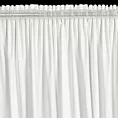 Zasłona biała zdobiona falbanami i lśniącymi akcentami z welwetu 140x270 cm taśma CARLI Eurofirany