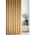 Zasłona szyta na taśmie 5 cm złota z tkaniny strukturalnej z delikatnym połyskiem
