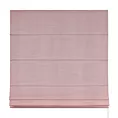 Roleta rzymska ciemnoróżowa z miękkiej tkaniny o naturalnym splocie w stylu ekologicznym