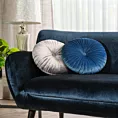 Poduszka okragła średnica 40 cm welwetowa srebrna pikowana VELVET 68 Eurofirany