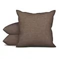 Poszewka szyta brązowa z gładkiej, przyjemnej w dotyku tkaniny z efektem melanżu