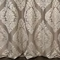 Zasłona szyta na taśmie fala beżowa miękka z dodatkiem bawełny z wzorem ornamentowym