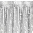 Dekoracja okienna biało, srebrzysta z marmurkowym wzorem z etaminy 140x270 cm taśma MIA Eurofirany