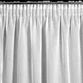 Firana biało, srebrzysta zdobiona nadrukiem przecierki 140x270 cm taśma OLIVIA Eurofirany