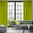 Zasłona oliwkowa z gładkiego welwetu 140x300 cm taśma PIERRE Eurofirany