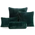 Poszewka na poduszkę 30x50 cm ciemnozielona z miękkiej futrzanej tkaniny NINA Eurofirany