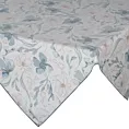 Bieżnik na stół naturalno, jasnoniebieski 85 x 85 cm INES 10 z nadrukowanym motywem pastelowych kwiatów