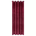 Zasłona bordowa z ekskluzywnego matowego welwetu 140x250 cm przelotka VILLA Eurofirany