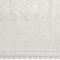 Ręcznik do rąk 30x50 cm bawełniany kolor kremowy z koronkową bordiurą 500 g/m2 EMI Eurofirany