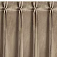 Zasłona ciemnobeżowa z welwetowej tkaniny 80x270 cm system flex - MELANIE Eurofirany