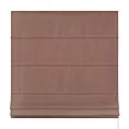 Roleta rzymska brązowa z miękkiej, matowej tkaniny w drobny geometryczny wzór