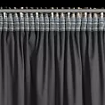 Zasłona czarno, złota zdobiona błyszczącym przecieranym wzorem z welwetu 140x270 cm taśma RENIA  Eurofirany