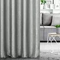 Zasłona szyta na taśmie 8 cm popielata z gładkiej, zaciemniającej tkaniny z wyraźnym splotem
