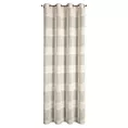 Firana beżowa zdobiona szenilowymi pasami 140x250 cm przelotka AGATA Eurofirany