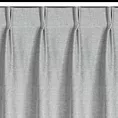 Zasłona srebrna z 100% zaciemniającej tkaniny typu blackout 125x270 cm system flex - NELISA Eurofirany