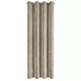 Zasłona beżowa z szenilowej tkaniny 140x250 cm przelotka - NILO Eurofirany