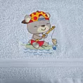 Ręcznik kąpielowy dziecięcy 50x90 cm bawełniany kolor niebieski z kapturem i haftem misi 450 g/m2 BABY 51 Eurofirany
